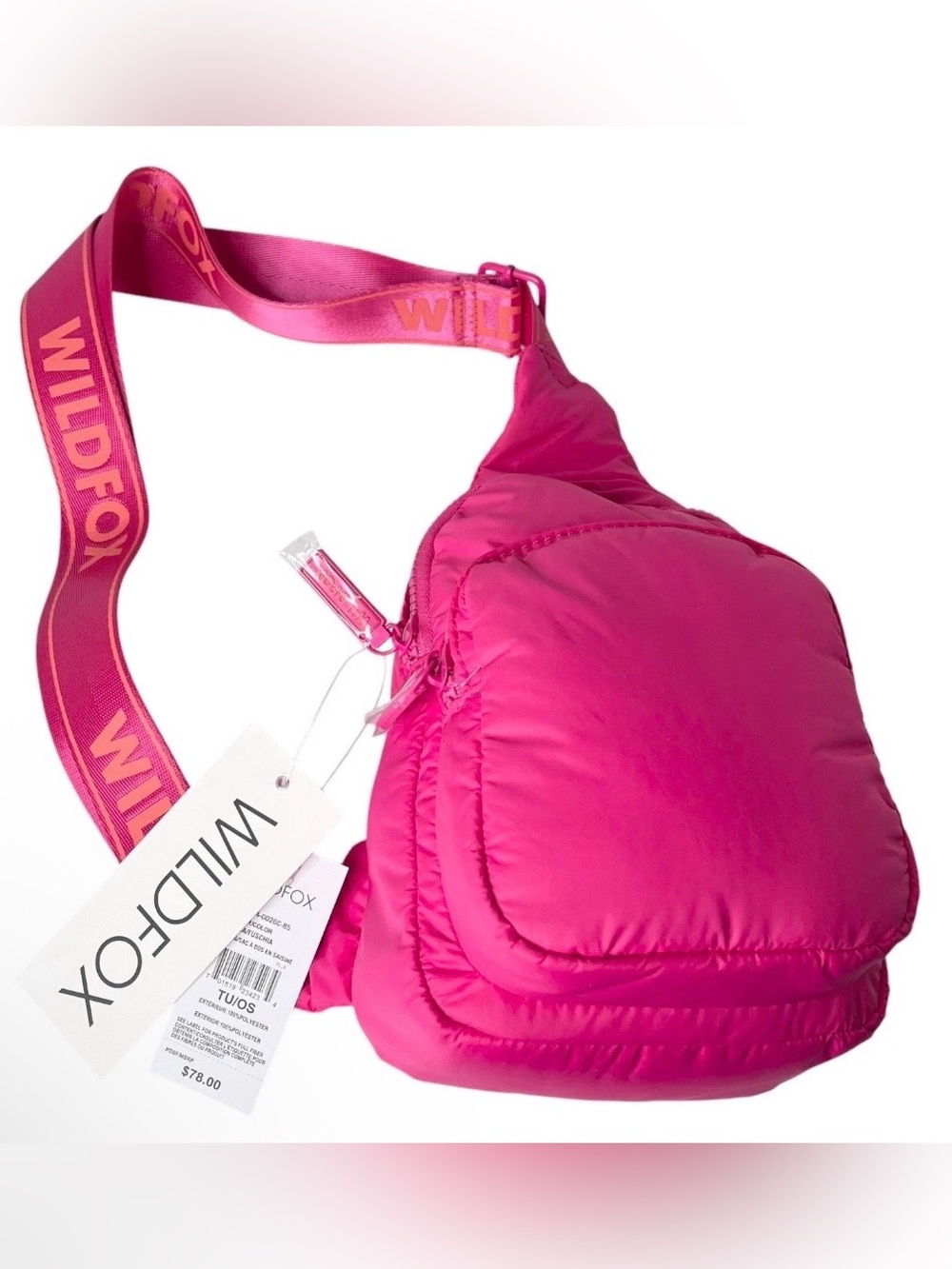 Wildfox Hot Pink Crossbody Sling Bag NWT - Picture 2 of 12